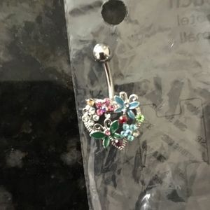 new bunch of flowers belly ring